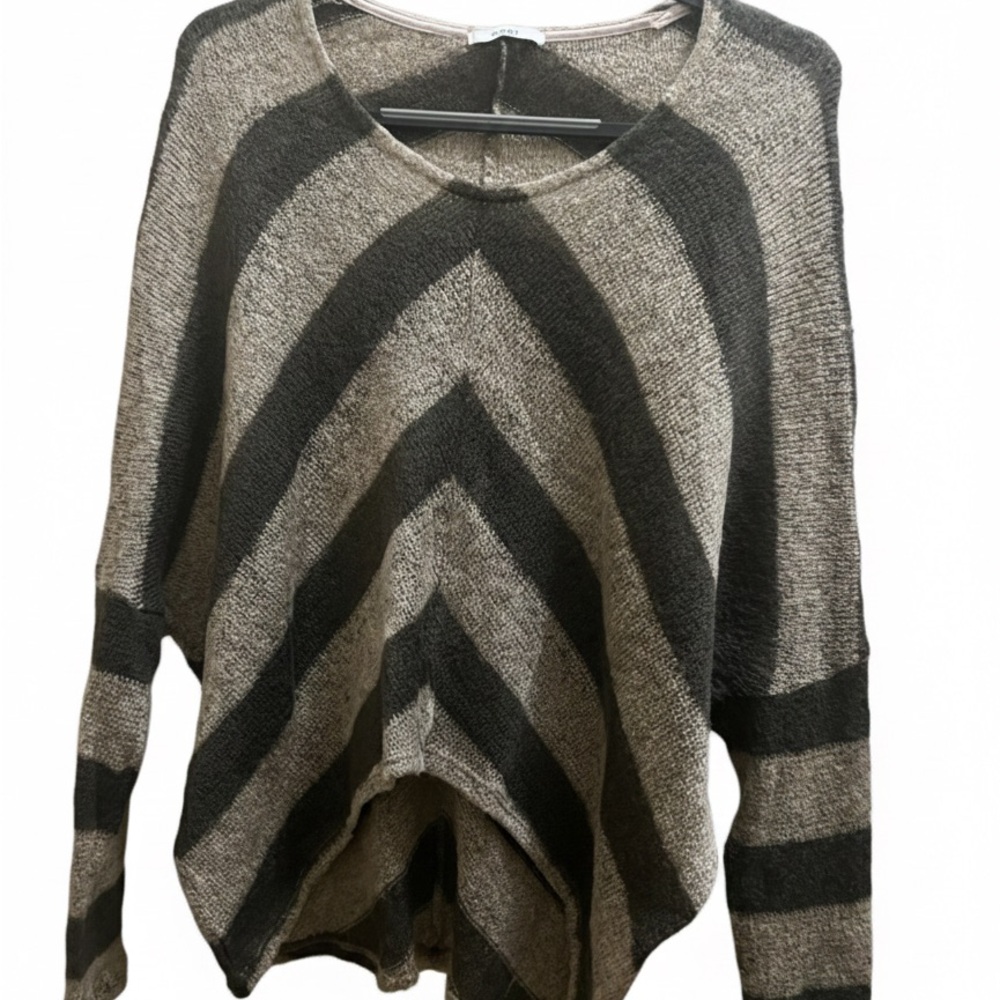 Acemi Striped Tan and Brown Sweater